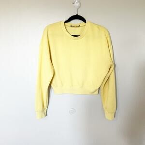 Reformation hunter cropped sweatshirt yellow women’s xs